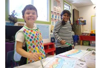 Our wonderfully talented children working on an art project.