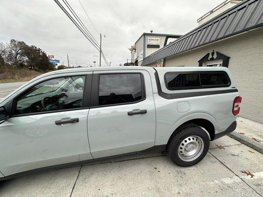 Color matched A.R.E. truck cap on Ford Maverick!