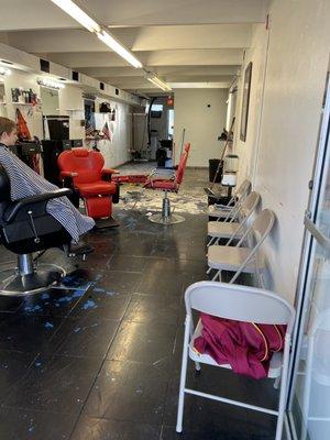 Remodeling a barbershop