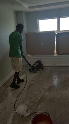 Floor care after construction