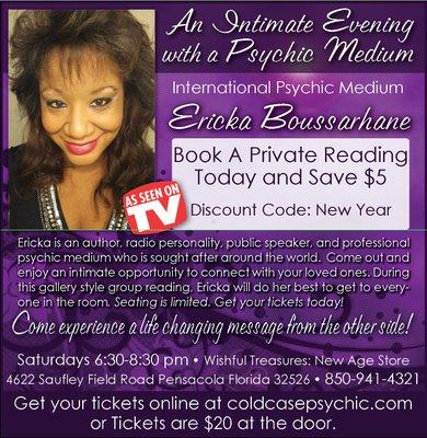 International Psychic Medium Ericka Boussarhane