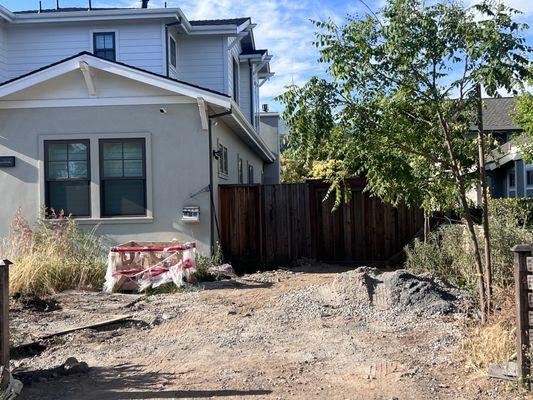 Took over our entire front yard and ruined it, in contract they aren't responsible for any damage caused in the path of the pool.