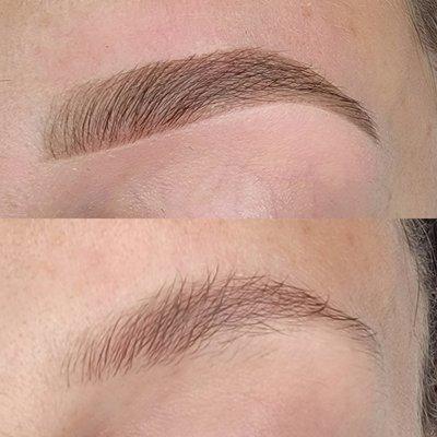 Before/After Brow Shape + Tint