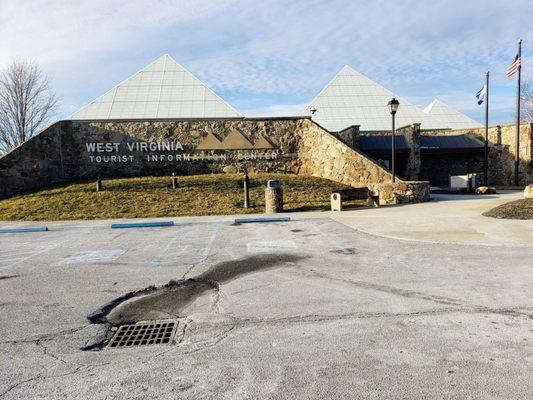 Looking at the West Virginia Tourist Information Center