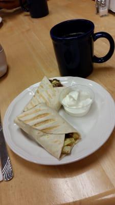 Breakfast burrito and great coffee!