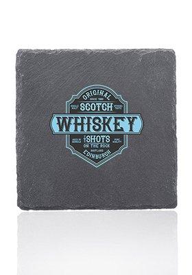 Square Slate Coaster w/ Custom Logo