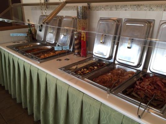 Buffet station for various meats