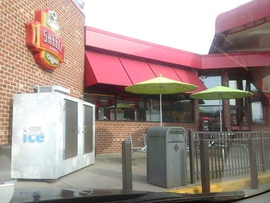 Outside eating area.