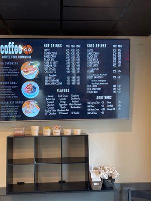 Menu board