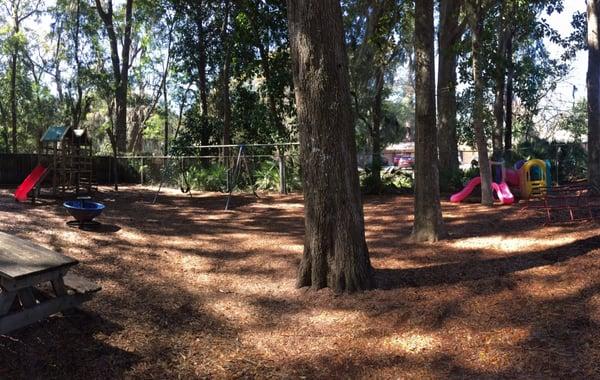 Shade filled Playground.