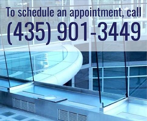 To schedule an appointment call (435) 901-3449