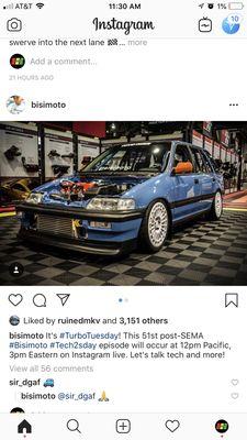 "Image captured by "1 Love Entertainment" at the SEMA show ft. BISIMOTO"