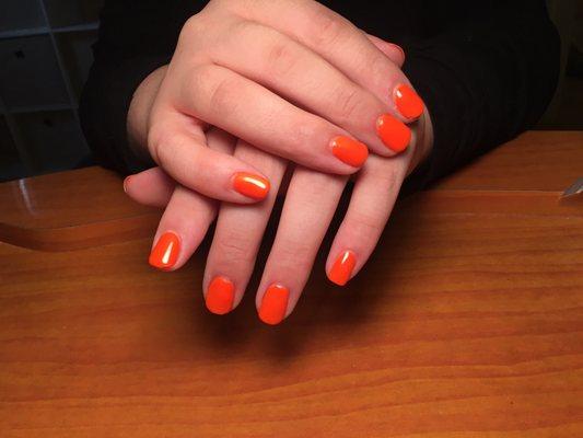 Nail strengthener with gel orange!