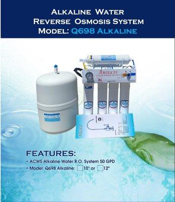 Alkline RO system. total  is $595 with free home installation in 10 miles radius from the shop. Long last filter 2 years 2-3 people.