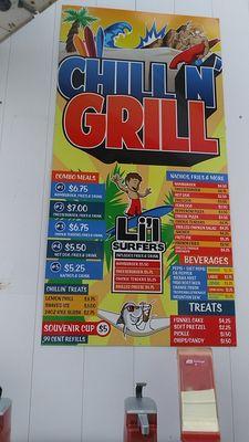 Food menu prices