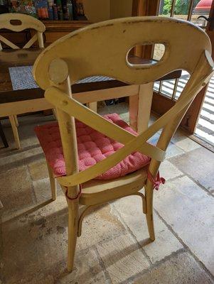 Repaired band back chair