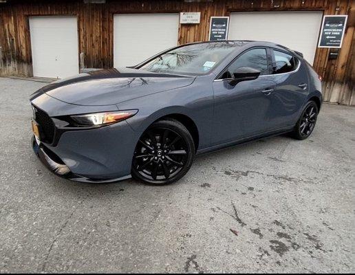 This 2021 Mazda 3 came in for our Gold Package coupled with our 5 year Ceramic Coating application!