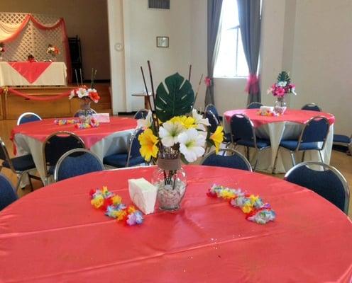 Sycamore Hall: Quinceanera  (tables & chairs)