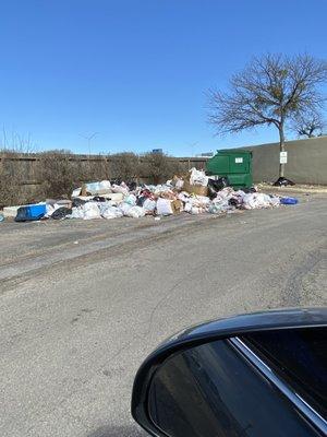 These photos were taken 1/26/23. The trash has been like this for 2 weeks. They're always short staffed and it's embarrassing to live here!!