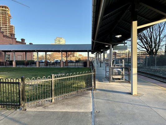 Train station platform.