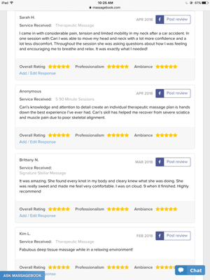 Check out more reviews at stellartherapeuticmassage.com