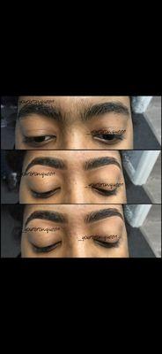 Brow before and after!! Threading only huge change!!!