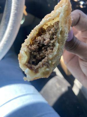 Inside the yummy beef empanadas