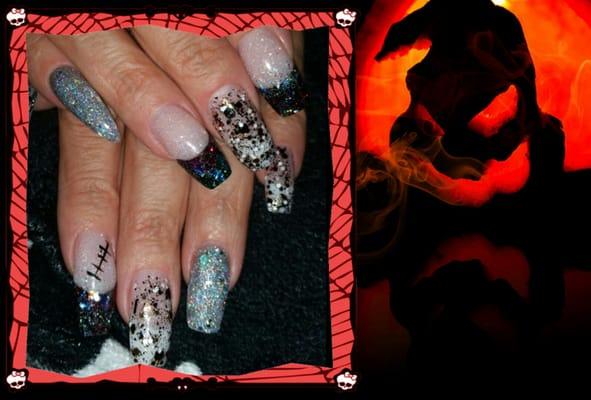 Halloween set. Acrylics. By Cherryl Rougemont