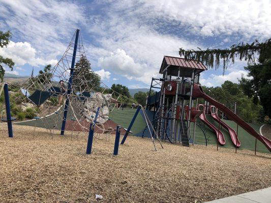 Playground from lower sitting area.