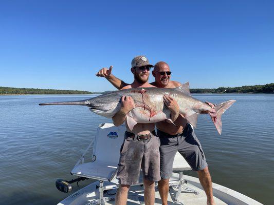 Fishing trip on lake Gibson for pad