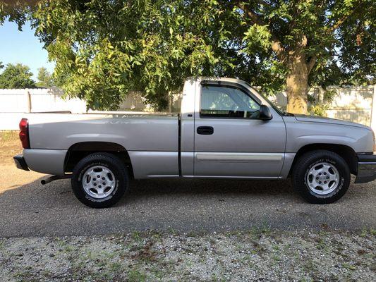 2004 Chevy Silverado,after a Excellent Detailing by J & J Car Wash & Detailing.