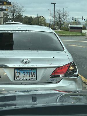 You really need to work on your advertising for a car dealership. Slapping your website and logo all over damaged Toyota is crazy.