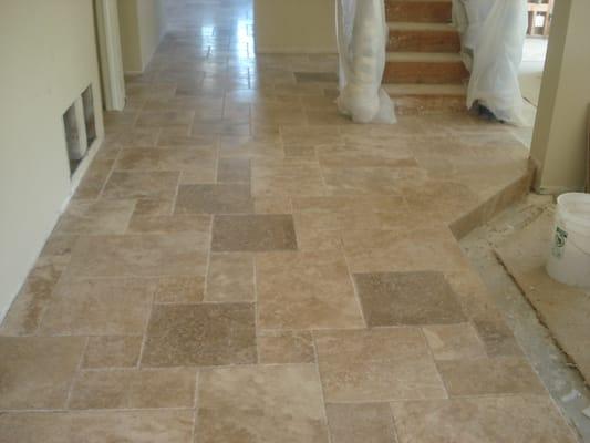 Travertine Floor Installation