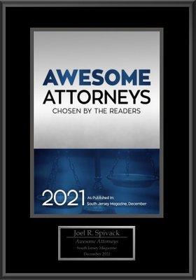 Named South Jersey Awesome Attorney 2021 by South Jersey Magazine