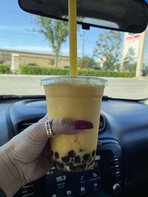 Mango boba smoothie yummy tapioca very soft yummy!!