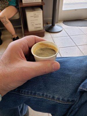 An espresso while I wait