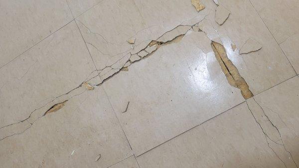 Floor that was damaged in the July earthquake we asked to be fixed that ReNew ignored