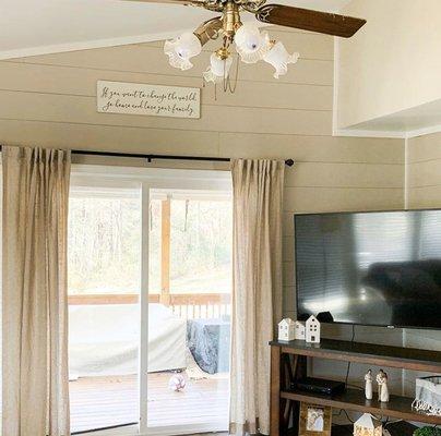 A little bit of shiplap and fresh paint really transforms a room.