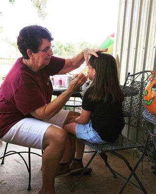 Face painting at the Fall Festival!