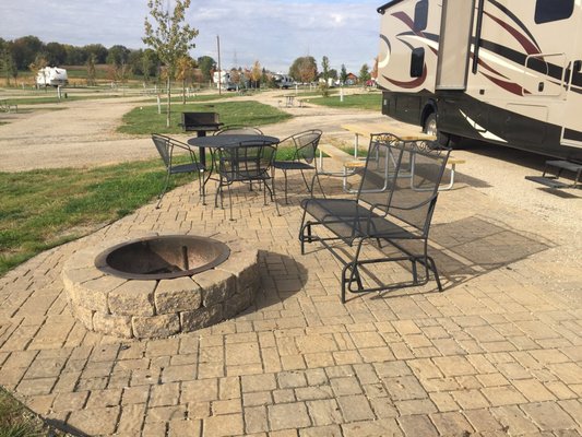 Campsite 111.  Great patio for barbecues and fires