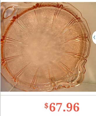 Looking to find if someone would be interested in this depression glass platter. Not asking whats shown.