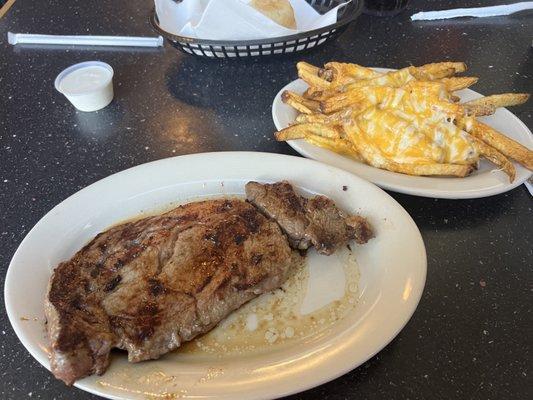 Ribeye and Cheese Fries.