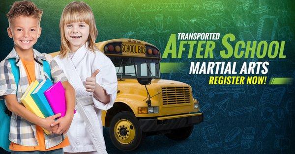 We Offer After School Pick Up Services with Martial Arts Included!