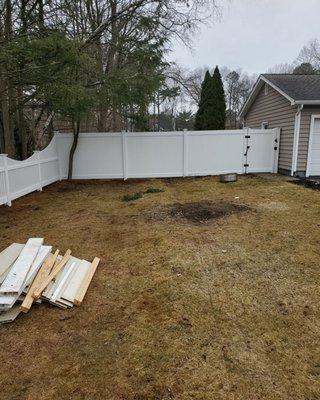 vinyl fence project