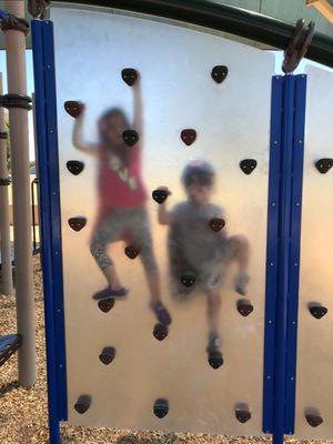 Rock climbing wall