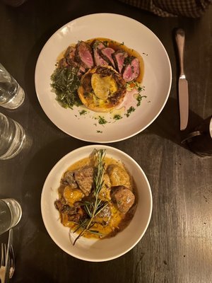 Highland Farm's Venison Fricassee & Petite Pennsylvania Lamb Sirloin