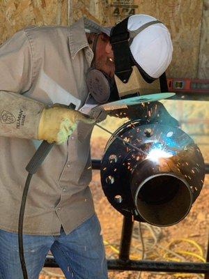 Justin welding Pipe