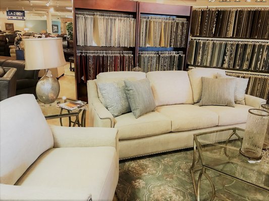 Work with one of our several designers on staff to custom order a quality sofa from one of our many brands, made in the USA!