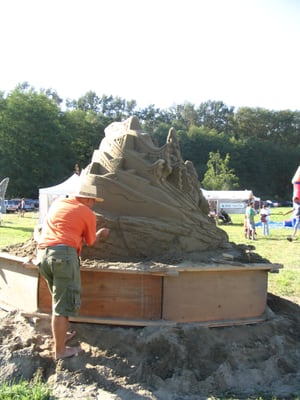 sand sculptors at work!