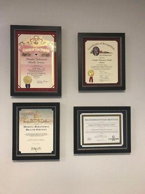 Certifications/Awards